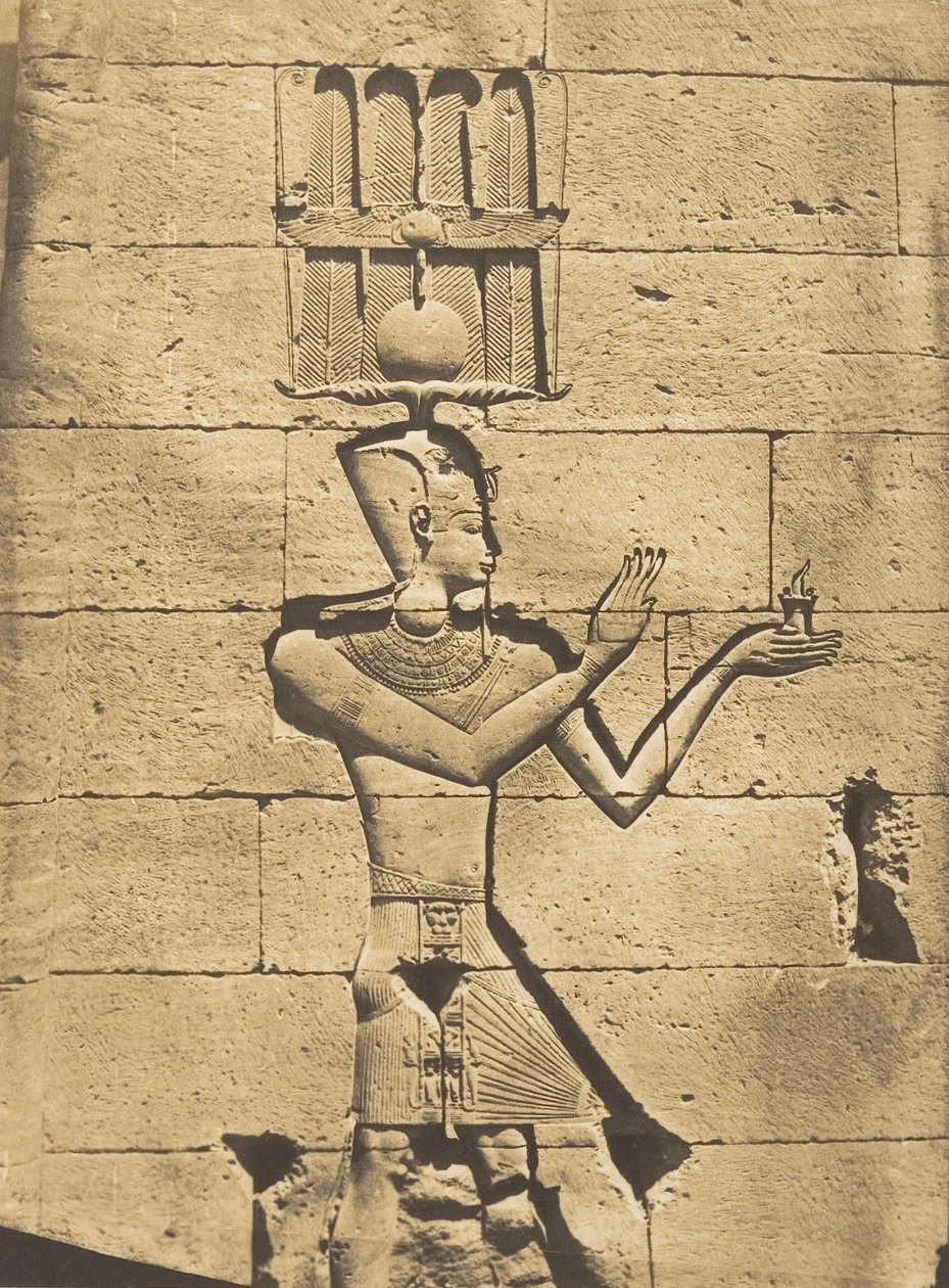 Ptolomeo-Cesarión - Bajo relieve del Templo de Kalabcheh Talmis de Maxime Du Camp