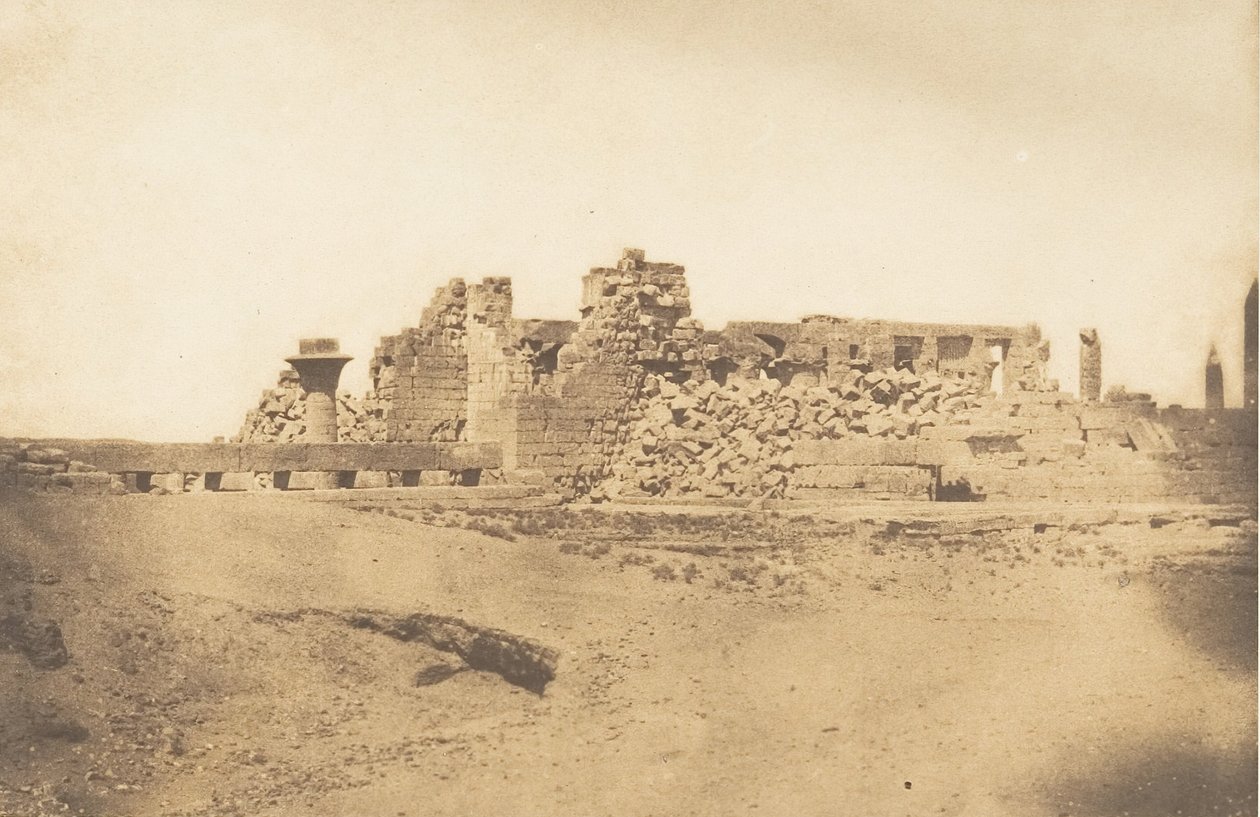 Ruinas de la sala hipóstila del Palacio de Karnak - Vista tomada desde el suroeste, 1849-50 de Maxime Du Camp