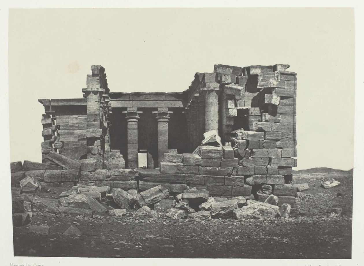 Templo De Maharakkah Hièra Sycaminos De Los Griegos, Nubia, 1849-51, impreso 1852 de Maxime Du Camp