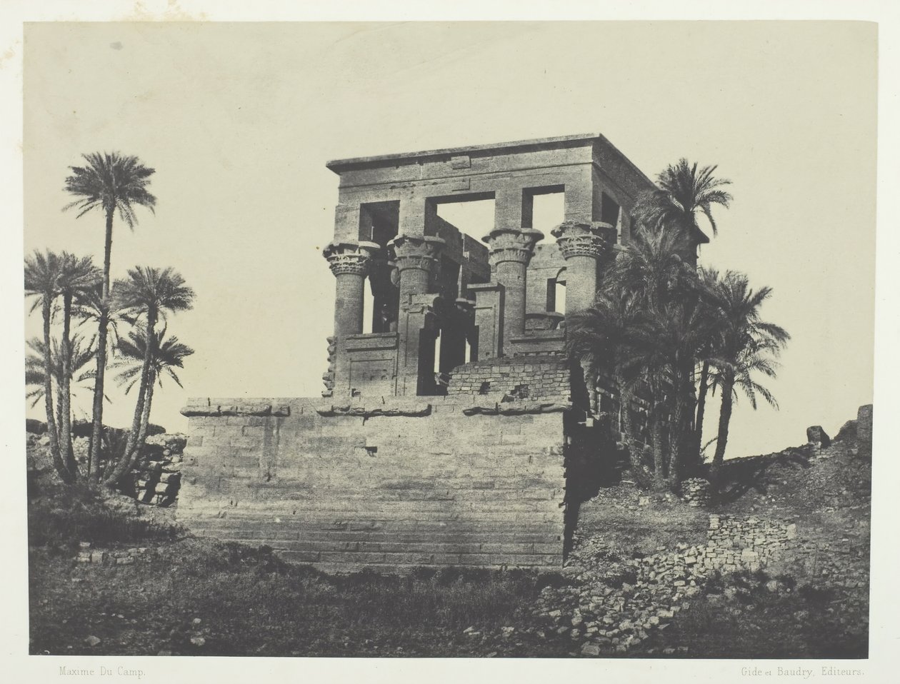 Templo Hypaethre, Filé, Nubia de Maxime Du Camp