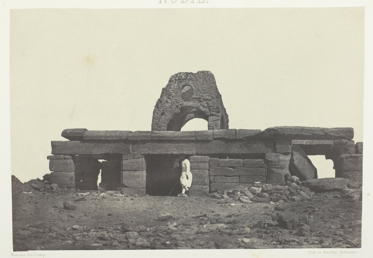 Templo de Amada; Nubia, lámina 99 del álbum "Egypte, Nubie, Palestine et Syrie" (1852) de Maxime Du Camp