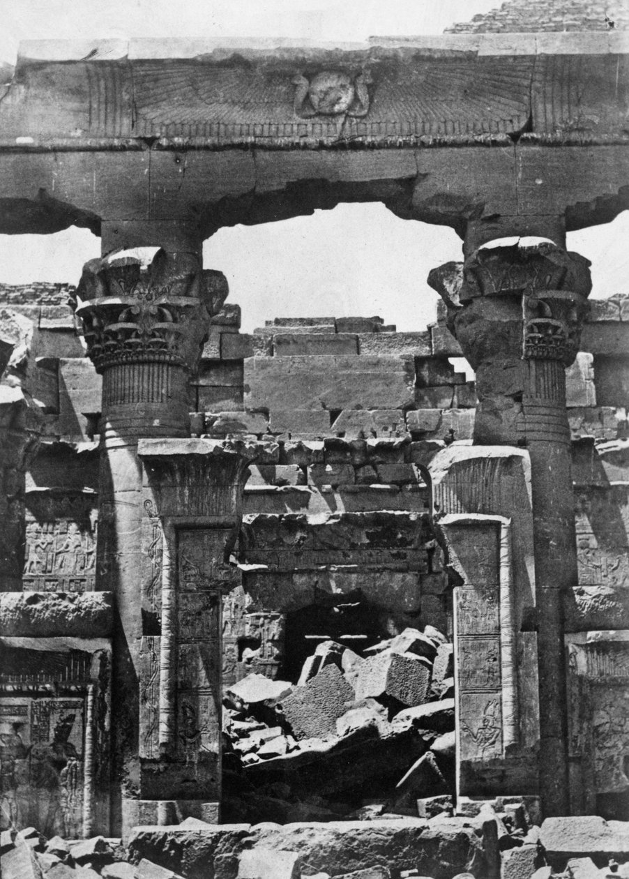 Ruinas del templo, Egipto, 1852 de Maxime Du Camp