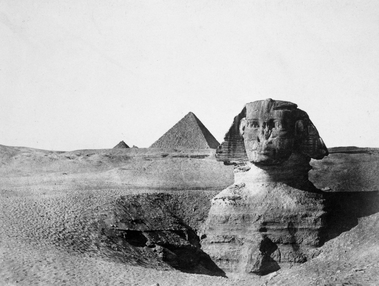 La Gran Esfinge y las Pirámides de Giza, Egipto, 1852 de Maxime Du Camp