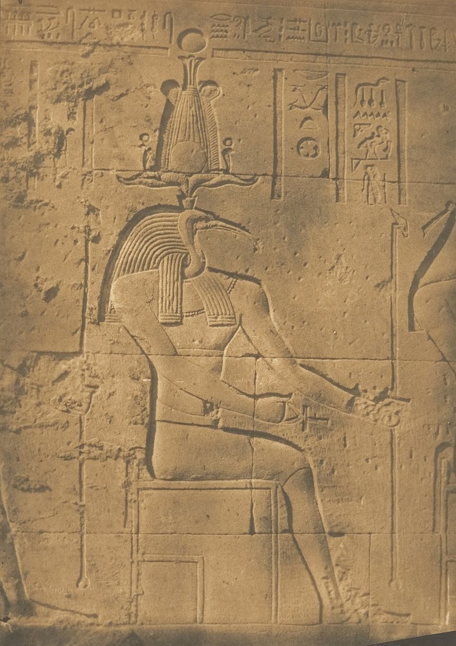 Thot Ibiocéfalo, dios de las letras en Philae, abril de 1850 de Maxime Du Camp