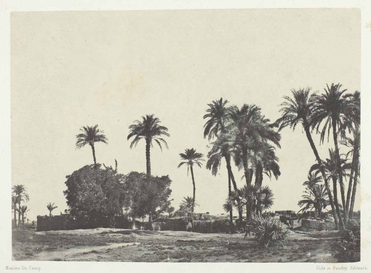 Pueblo de Hamameh, Alto Egipto de Maxime Du Camp