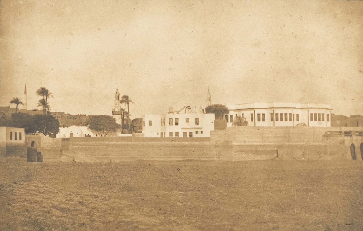 Vista de Syout - Palacio del Pachá, 1850 de Maxime Du Camp