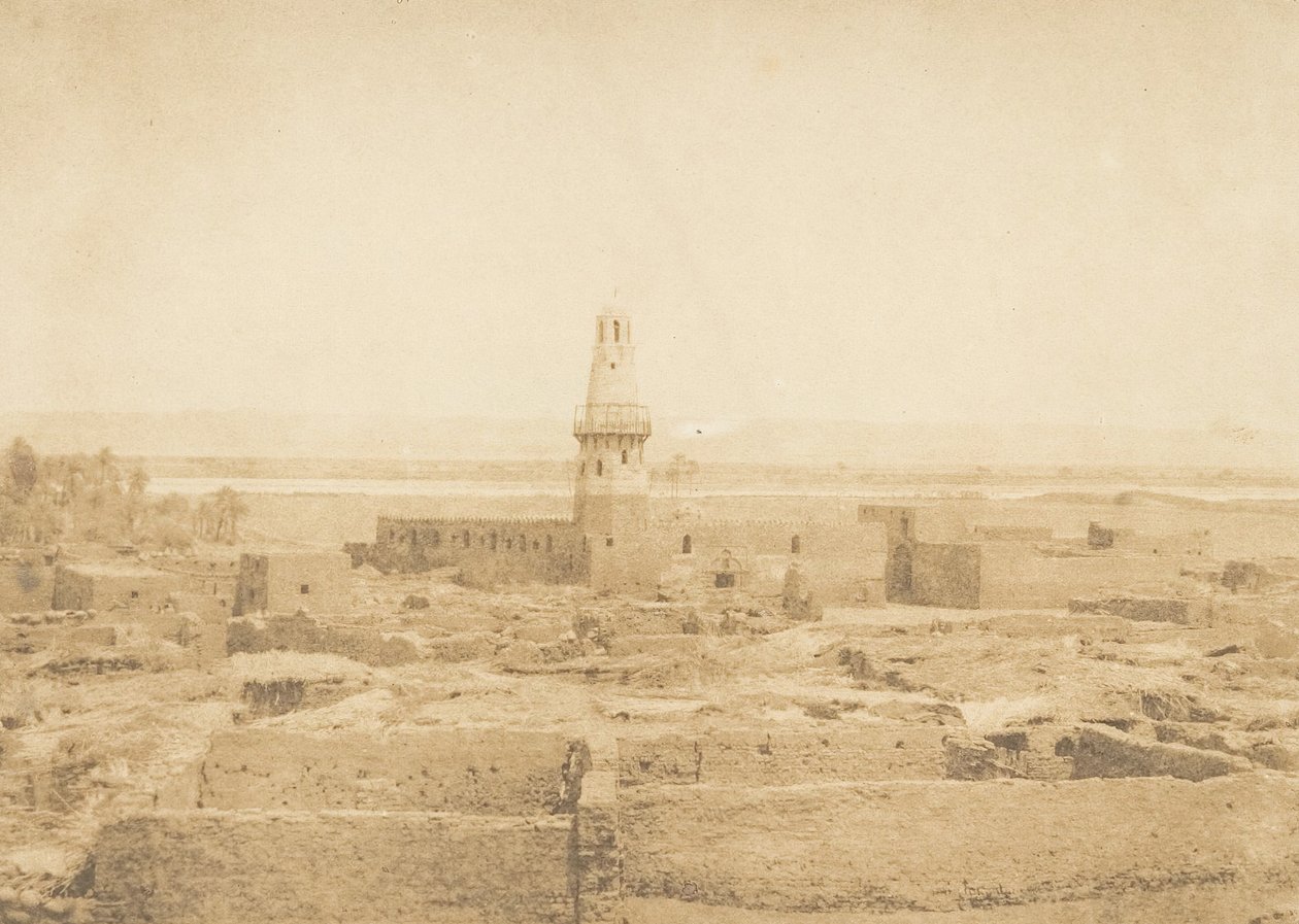 Vista del pueblo de Edfou, 1849-50 de Maxime Du Camp