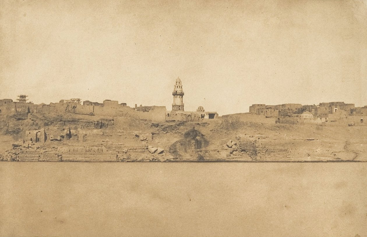 Vista general de Esné No. 2, parte media, 1849-50 de Maxime Du Camp