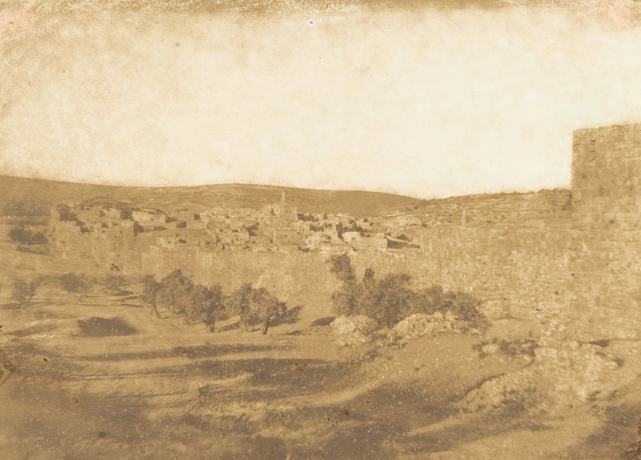 Vista tomada al noroeste de Jerusalén, agosto de 1850 de Maxime Du Camp