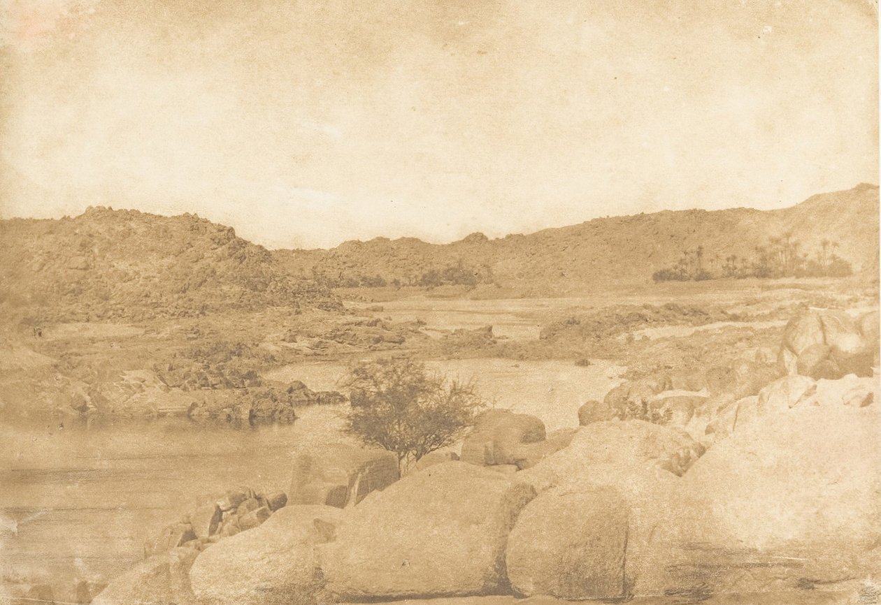 Vista tomada en la primera catarata, orilla derecha, 1849-50 de Maxime Du Camp