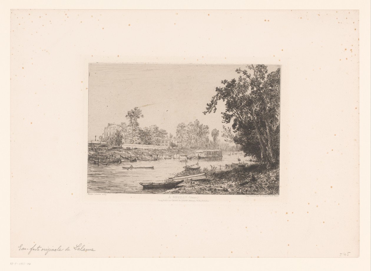 Vista del Sena en Neuilly
À Neuilly (Seine) (título en el objeto) de Maxime François Antoine Lalanne