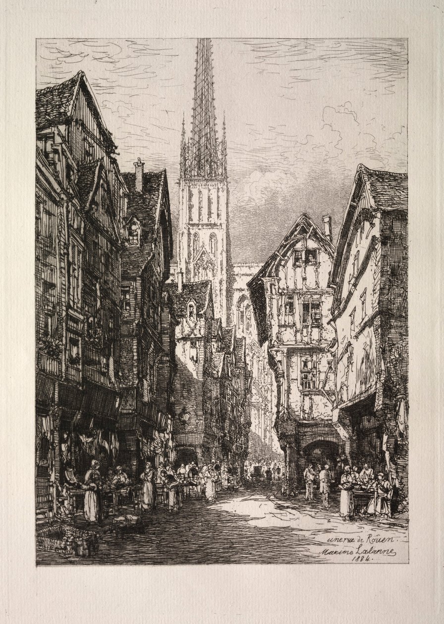 Una calle de Ruán de Maxime Lalanne