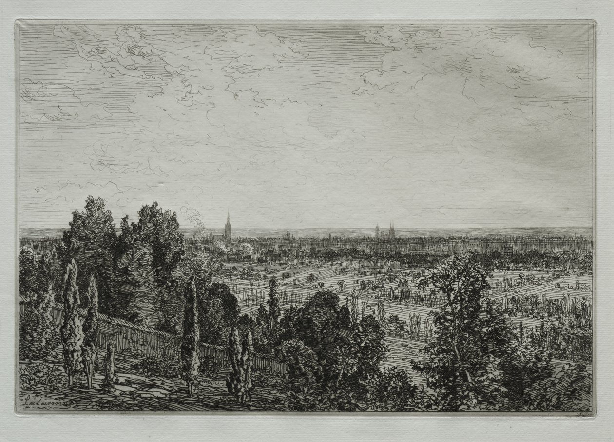 Burdeos, vista desde la costa de Cénon de Maxime Lalanne