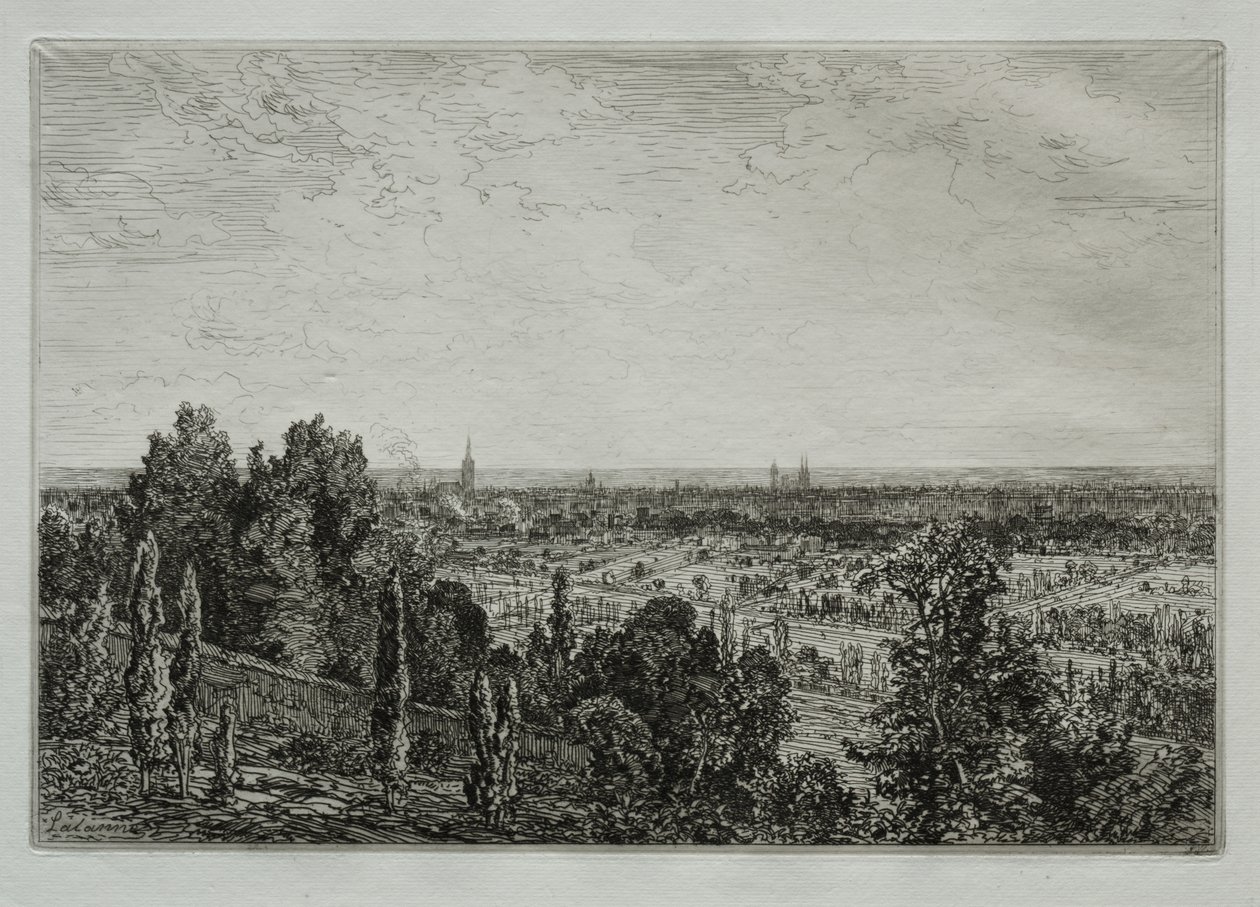 Burdeos, vista desde la costa de Cénon de Maxime Lalanne