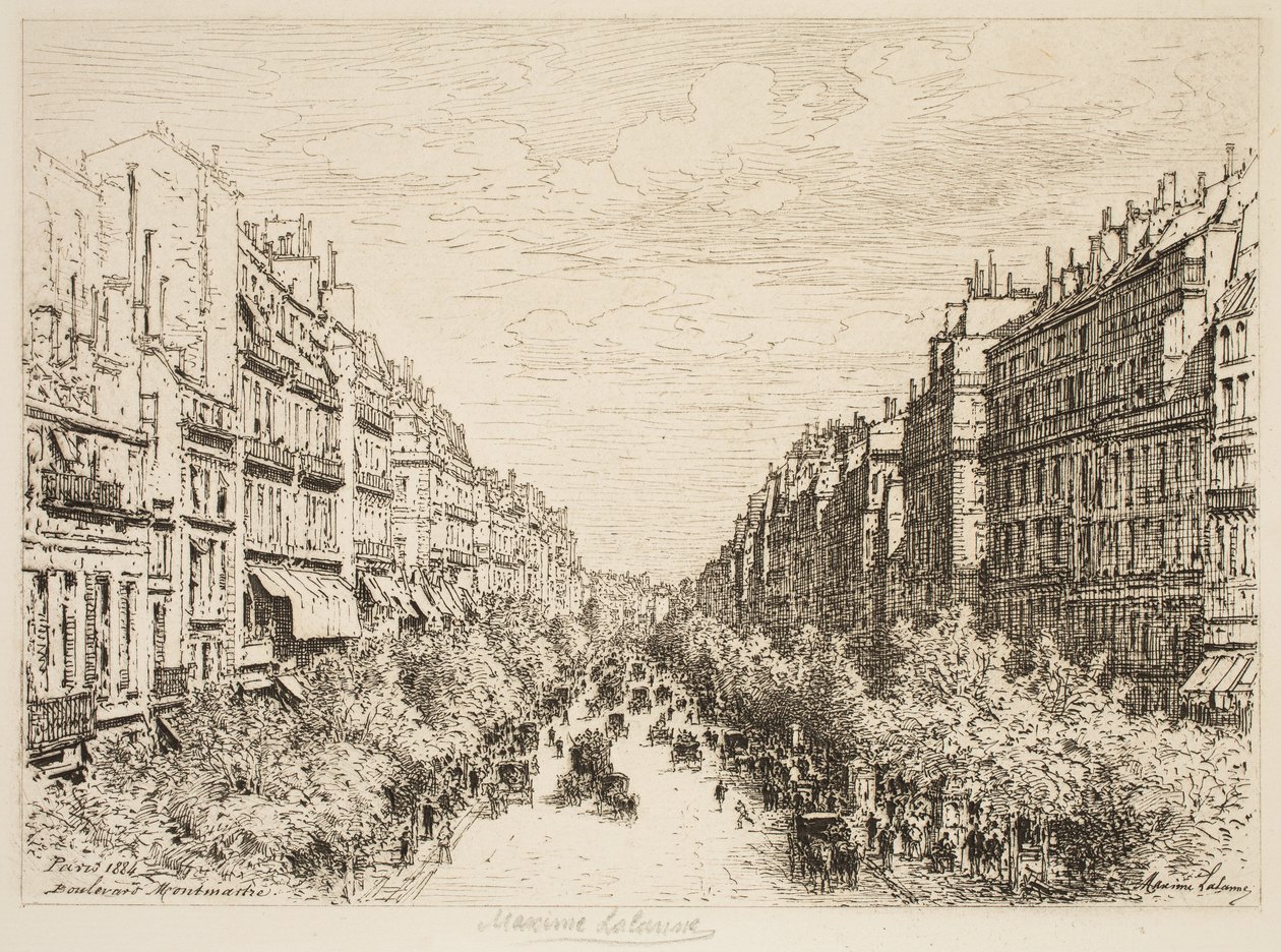 Boulevard Montmartre, París de Maxime Lalanne