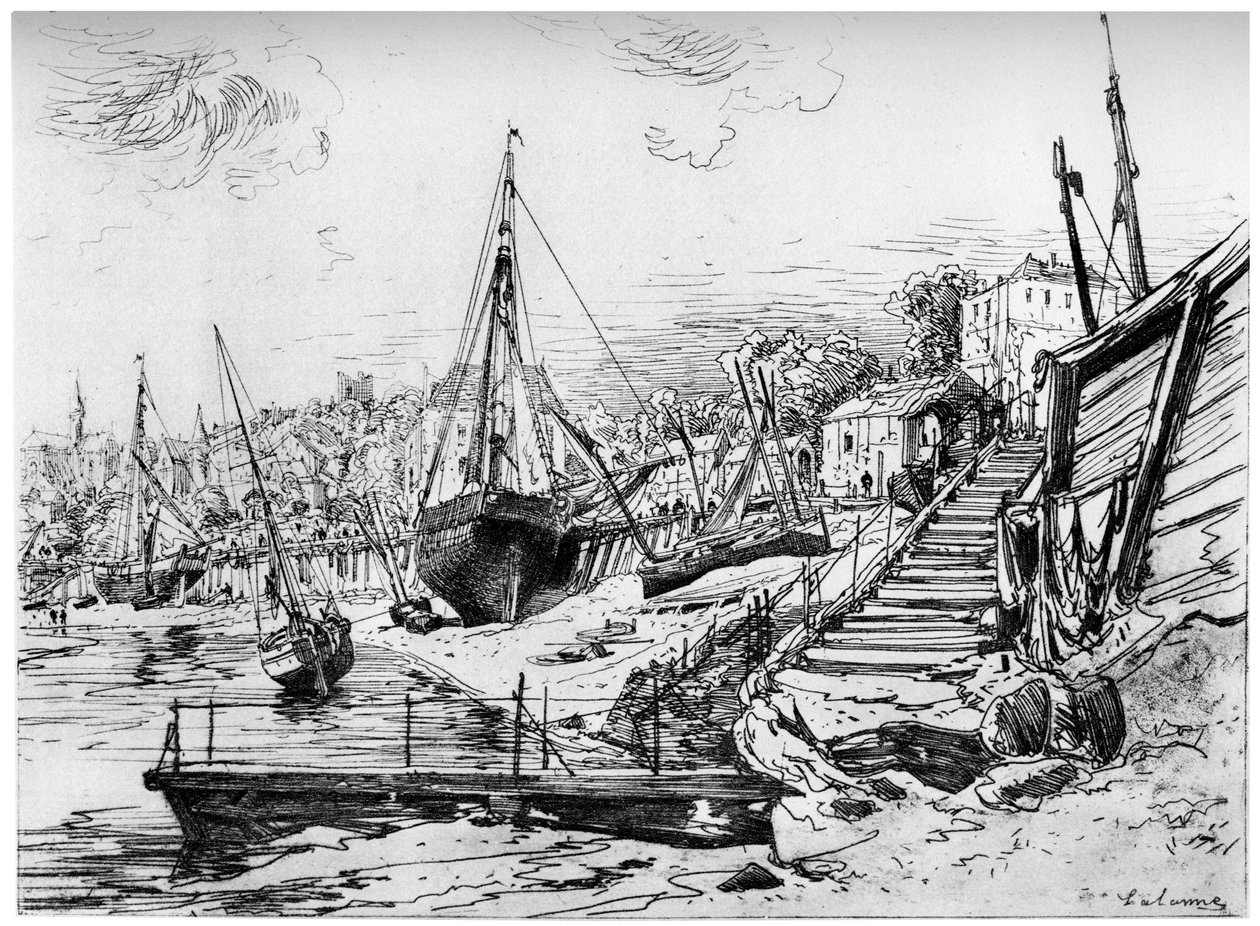 Concarneau, c1850-1895 de Maxime Lalanne