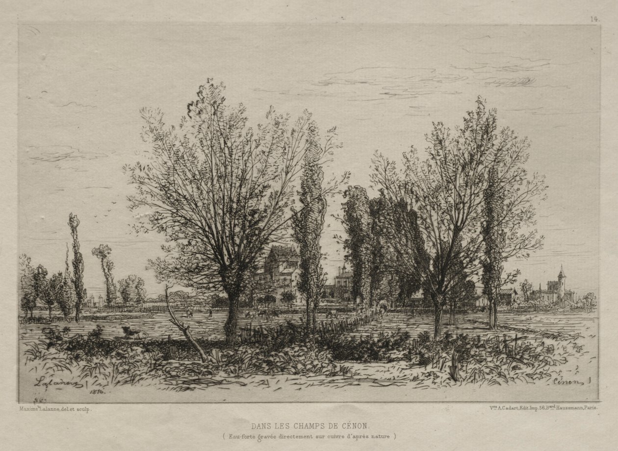 En los campos de Cénon, 1876 de Maxime Lalanne