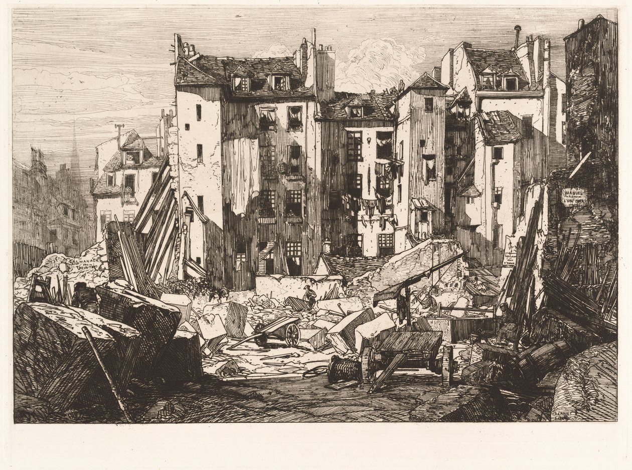 Demolición para la apertura de la rue des Ecoles de Maxime Lalanne