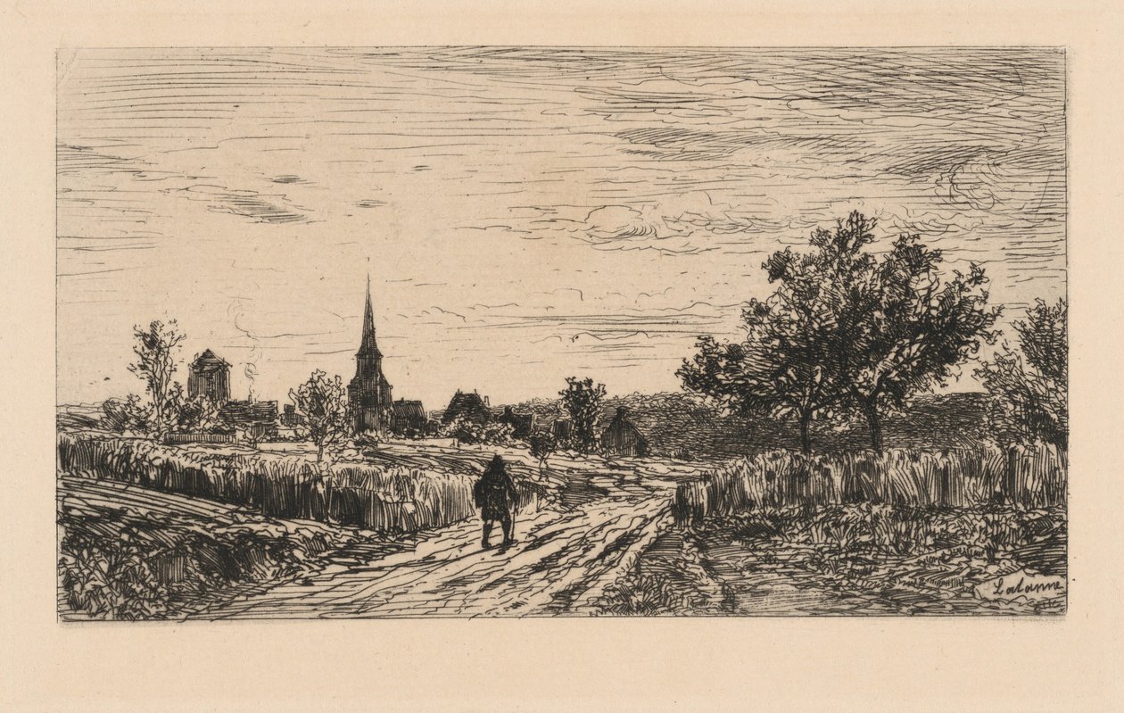 Paisaje vespertino (Regreso al alojamiento) de Maxime Lalanne