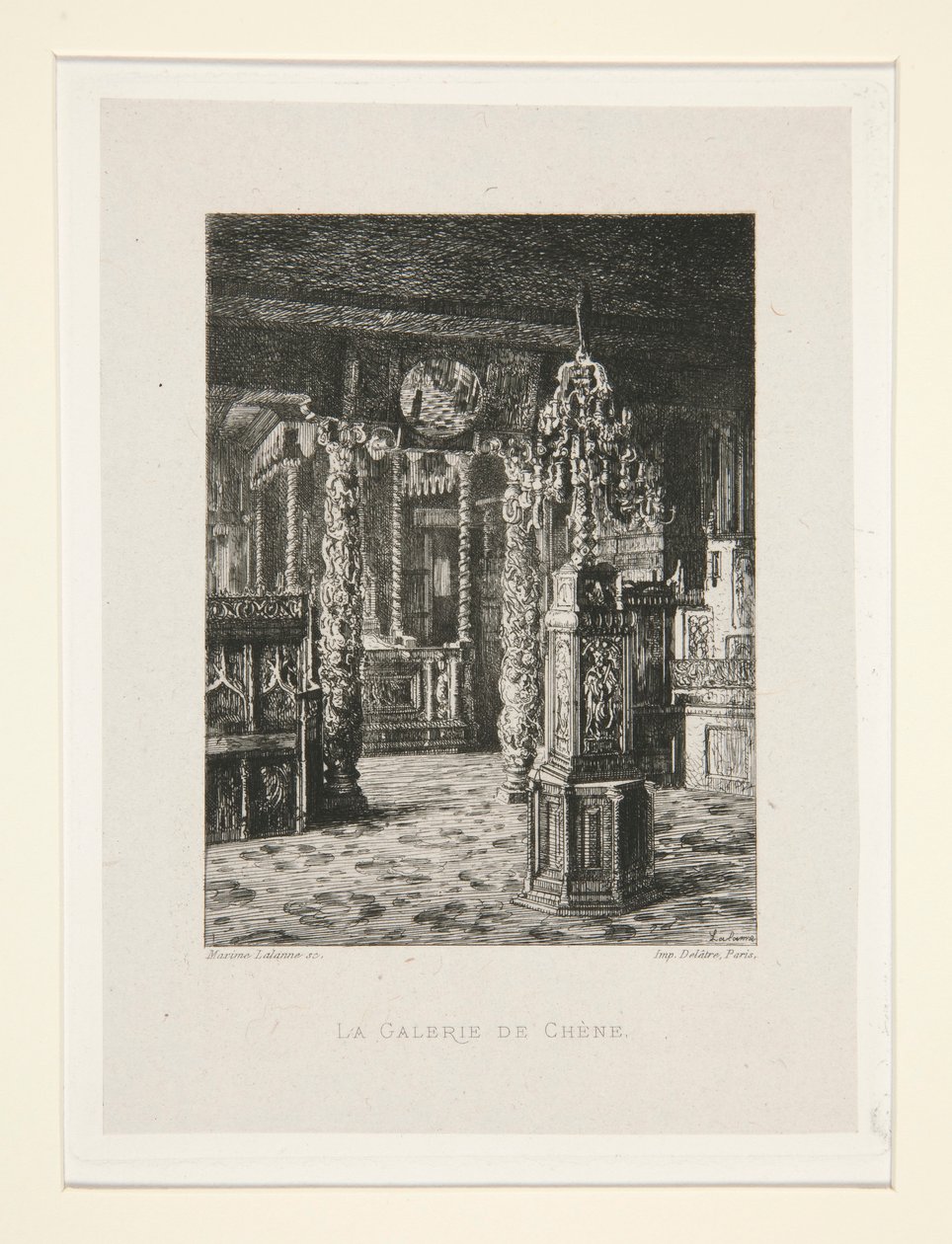 La galería de roble, pl. 6 de la suite En Victor Hugo (Victor Hugo). de Maxime Lalanne