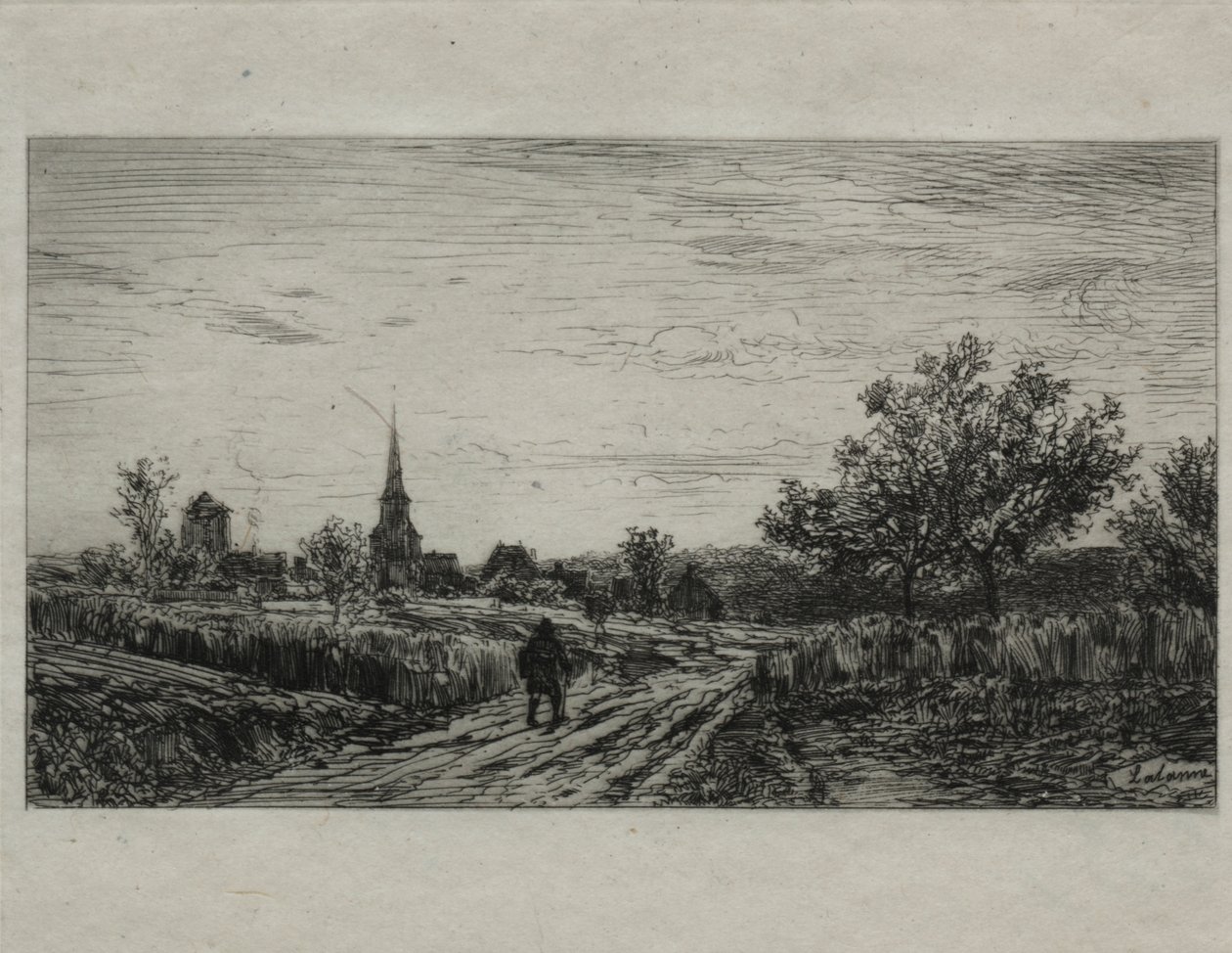 Landscape, Evening (Returning Home) de Maxime Lalanne