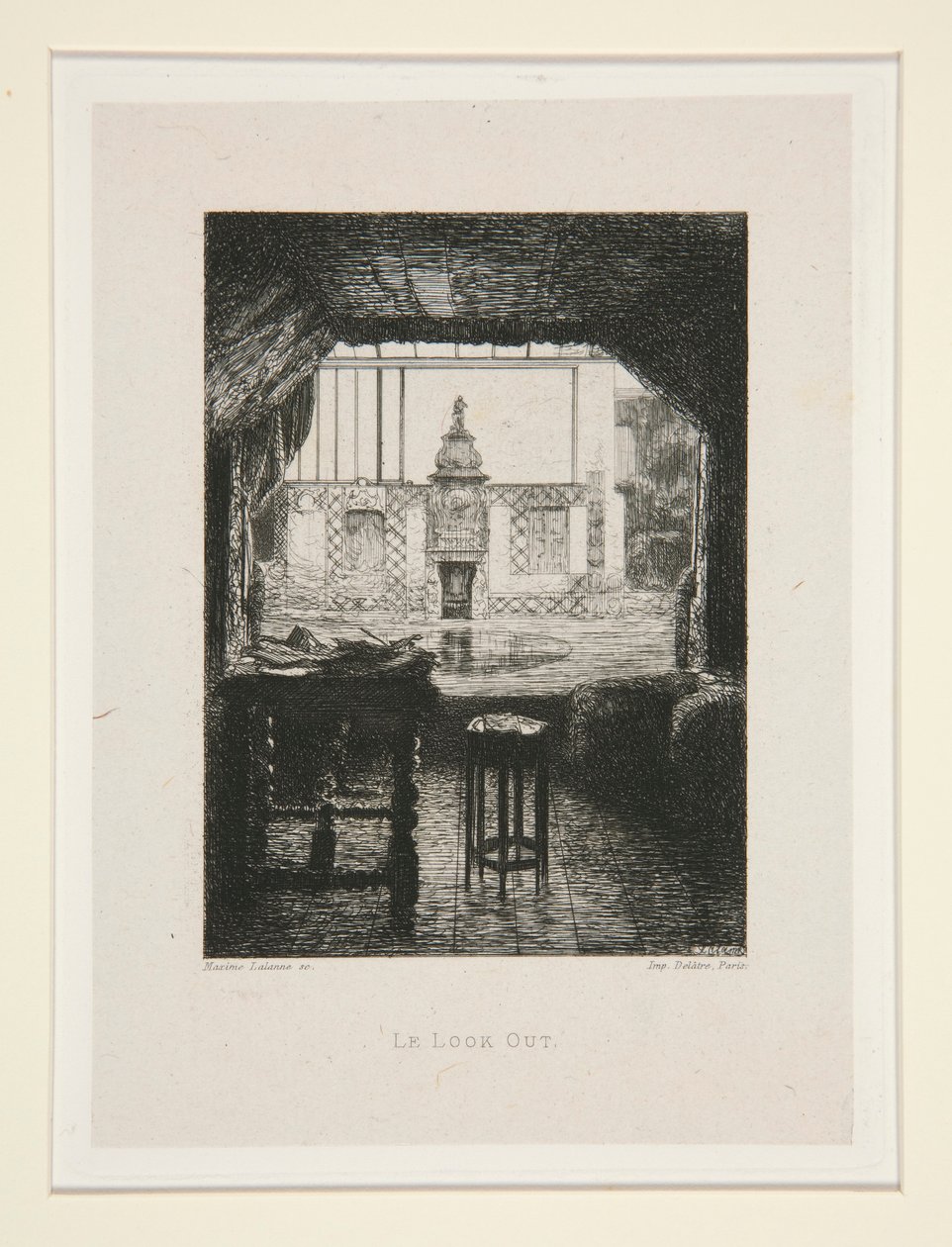 Le mira, pl. 10 de la suite Chez Victor Hugo (Victor Hugo de Maxime Lalanne