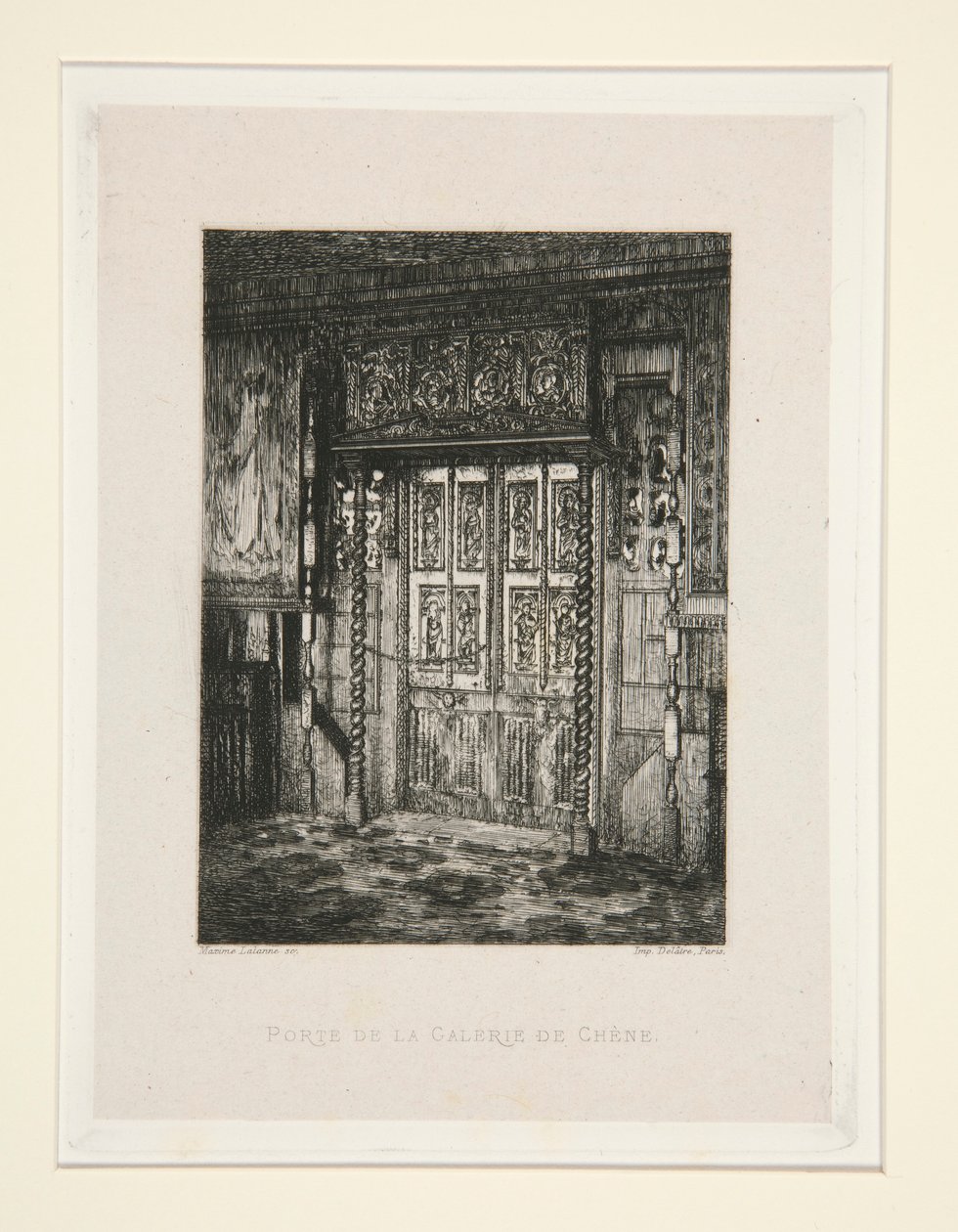 Porte de la galerie de ch?ne (Puerta de la Galería de Roble), pl. 8 de la suite Chez Victor Hugo (Victor Hugo de Maxime Lalanne