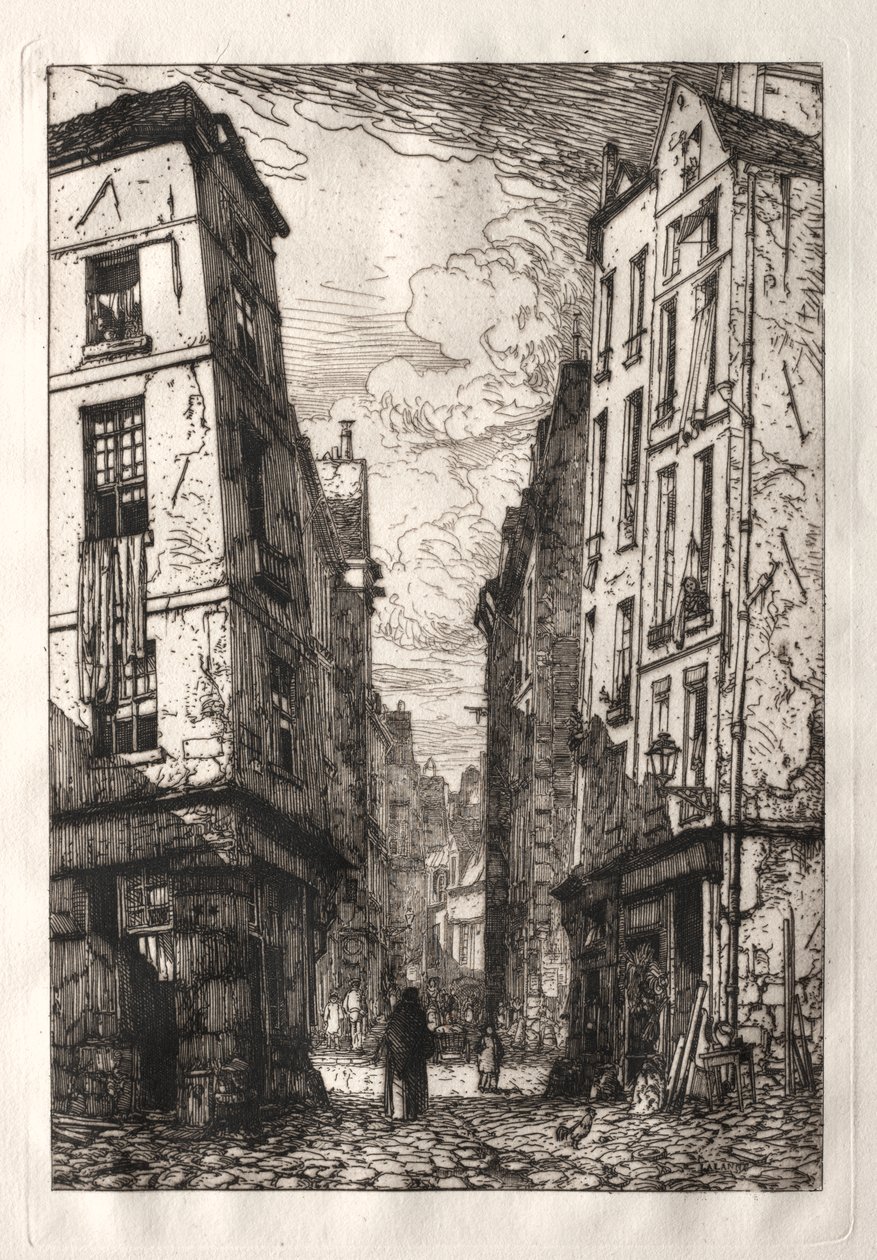 Rue des Marmousets (Viejo París) de Maxime Lalanne