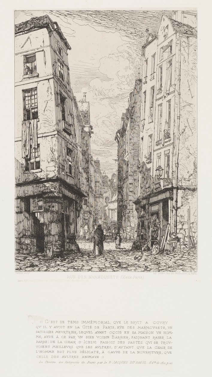 Rue des Marmousets (Viejo París) de Maxime Lalanne