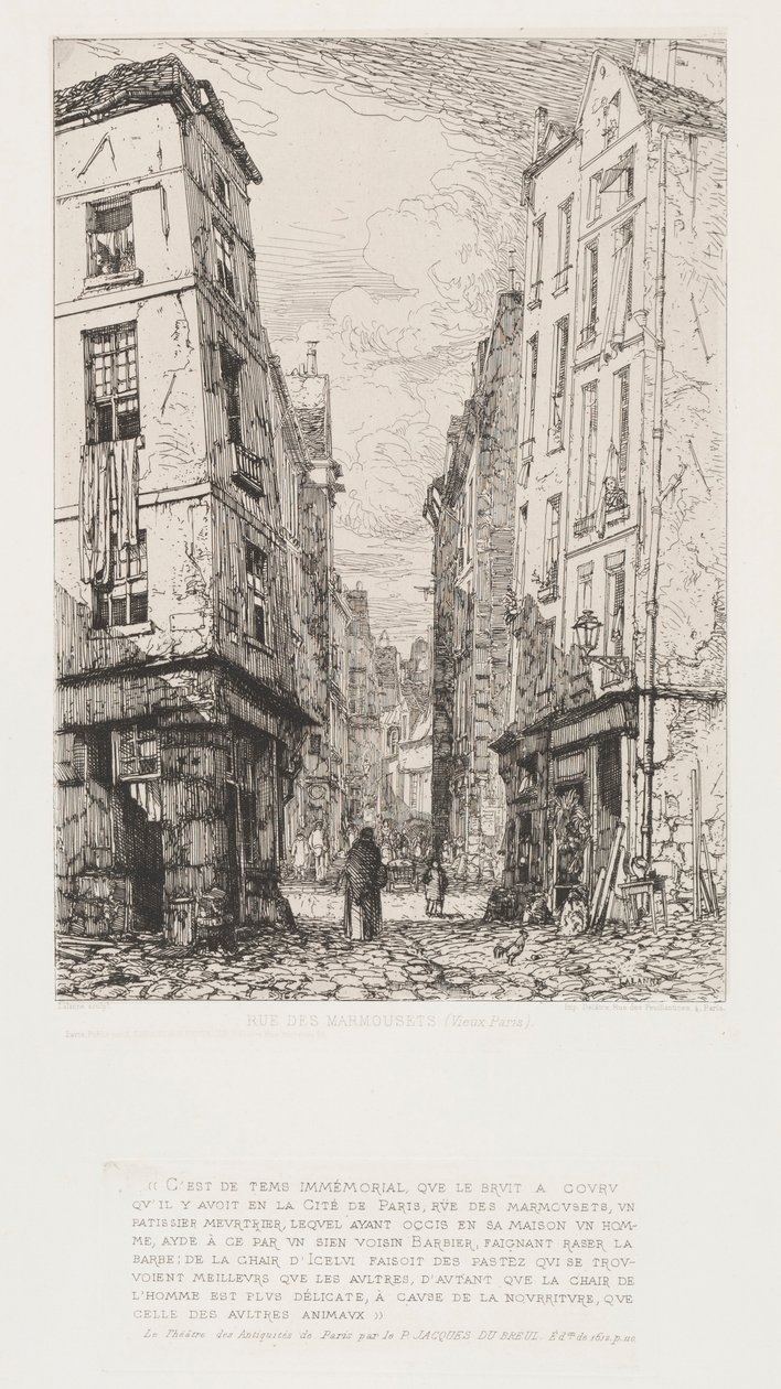 Rue des Marmousets, Viejo París de Maxime Lalanne