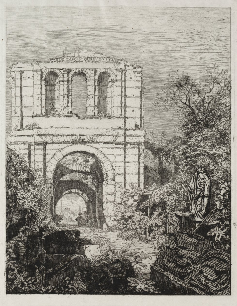 Ruinas del Palais Gallien en Burdeos de Maxime Lalanne