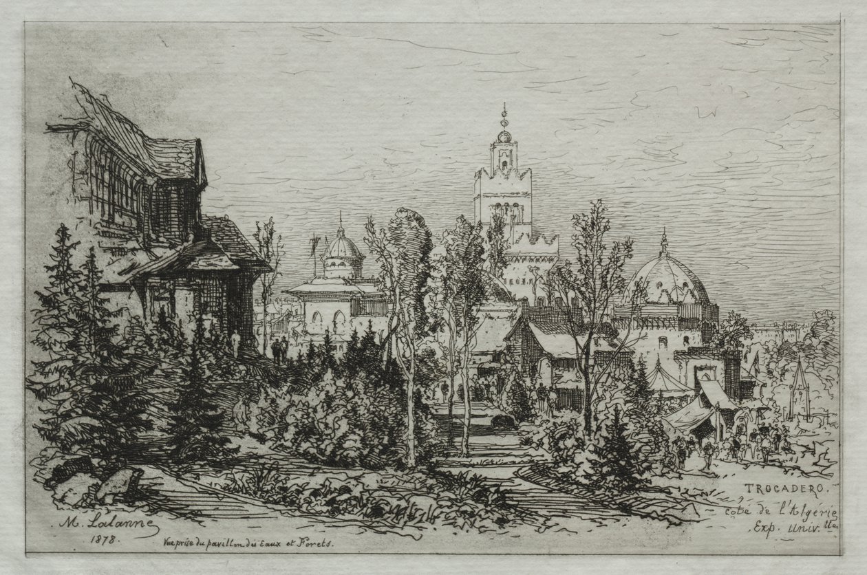 El Palacio Argelino en el Trocadero de Maxime Lalanne