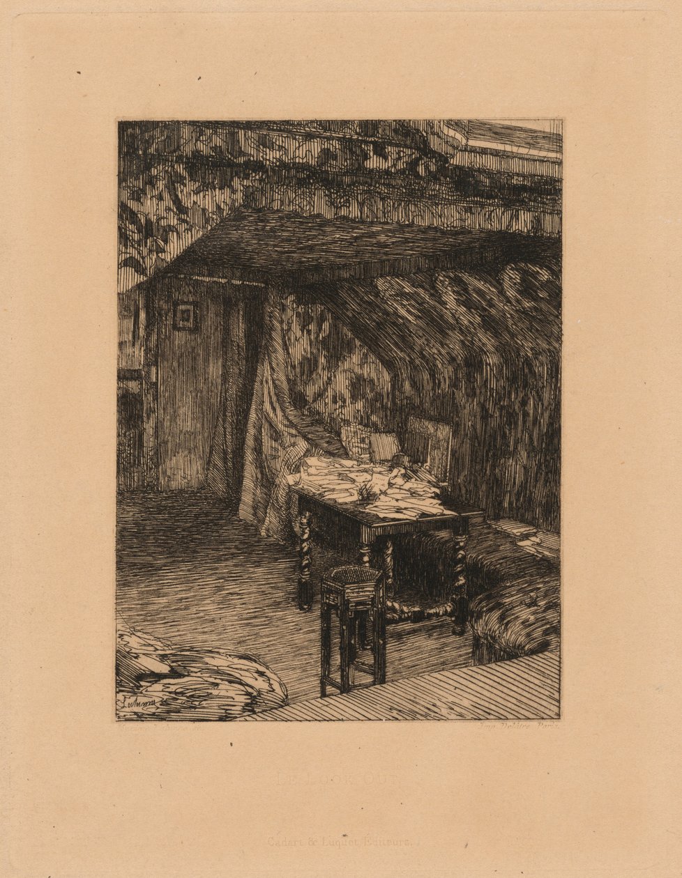 Der Ausguck (Das Büro von Victor Hugo) de Maxime Lalanne