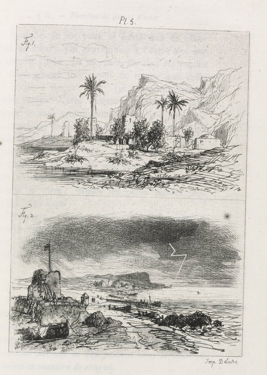 Tratado de la Grabado al Agua Fuerte: Lámina 5, 1866 de Maxime Lalanne