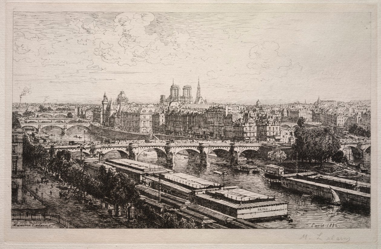 Vista desde el Louvre, 1882 de Maxime Lalanne