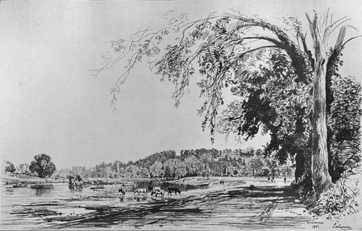 Vista de Richmond desde el Támesis, 1871 de Maxime Lalanne