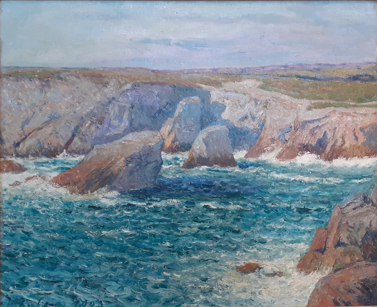 La crique, costa salvaje, Quiberon de Maxime Maufra