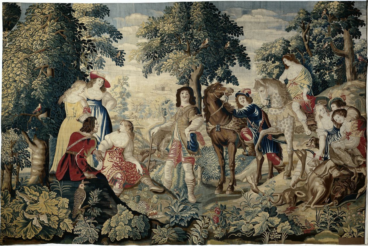 Descanso en el bosque Los yates ingleses (título de la serie) de Maximiliaan van der Gucht