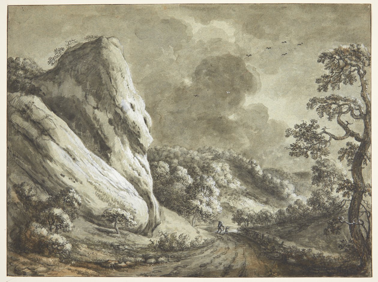 Camino entre rocas y laderas boscosas de Maximilian Neustück