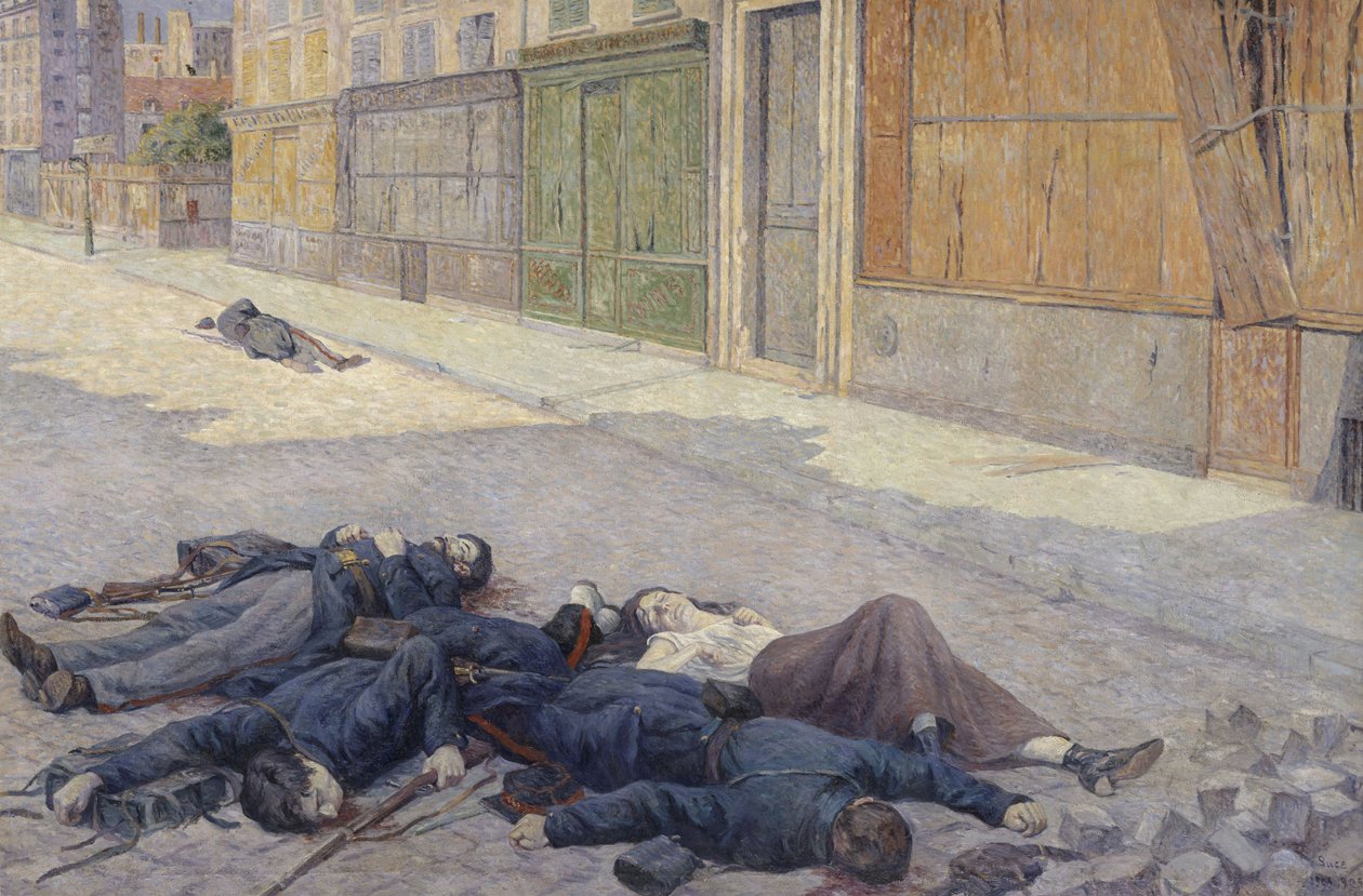 Una calle en París en mayo de 1871 de Maximilien Luce