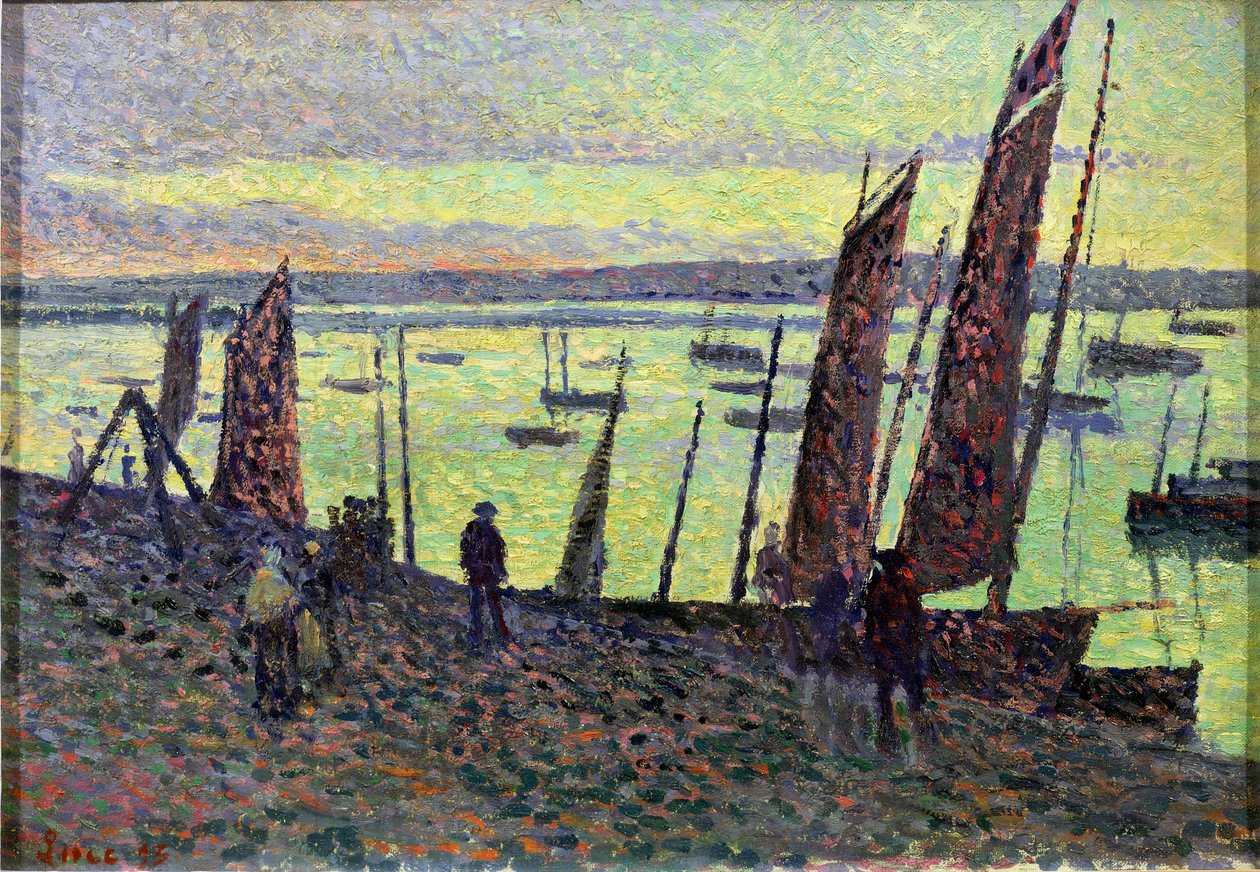 Barcos en Camaret de Maximilien Luce