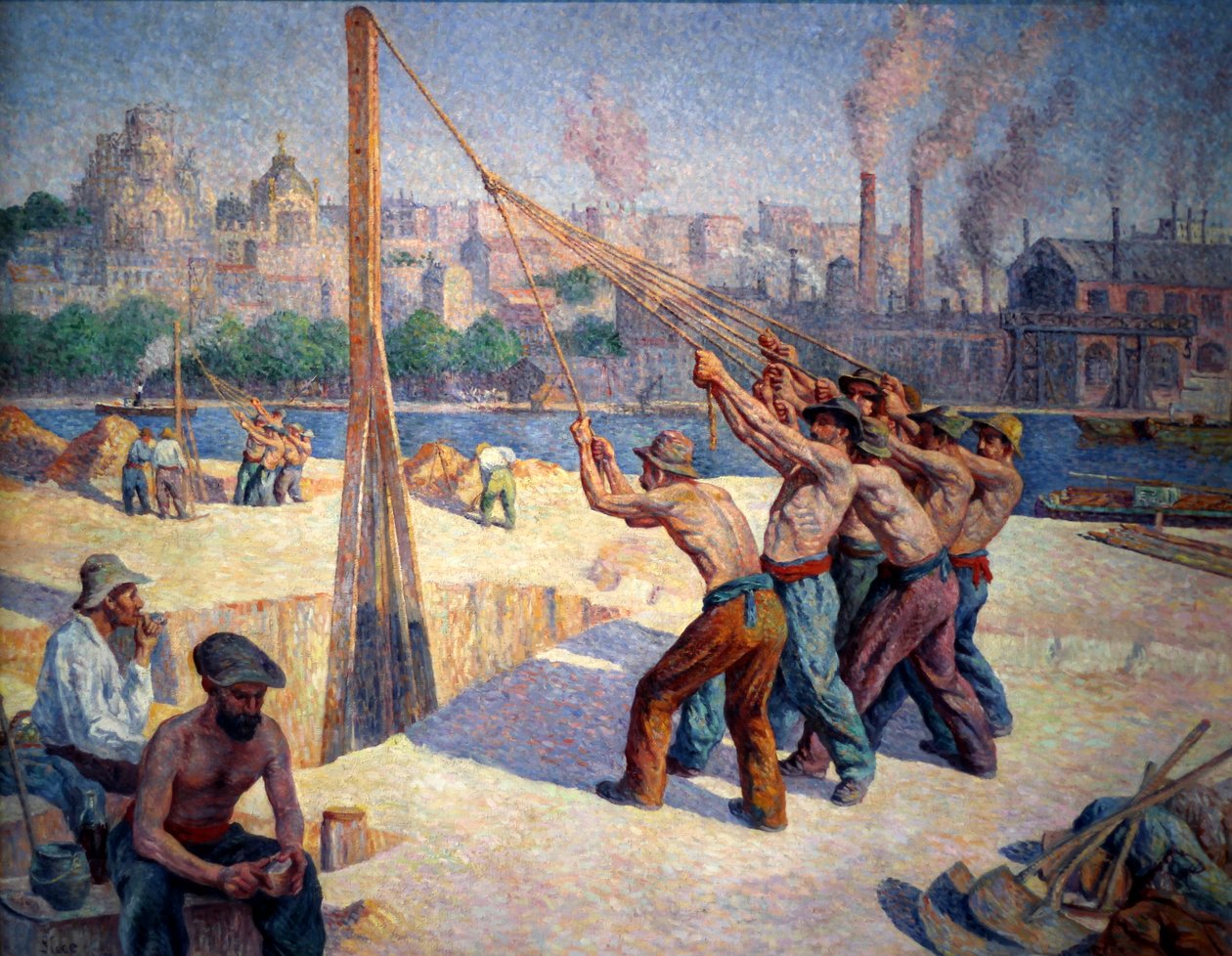 Los bateadores de pilotes de Maximilien Luce