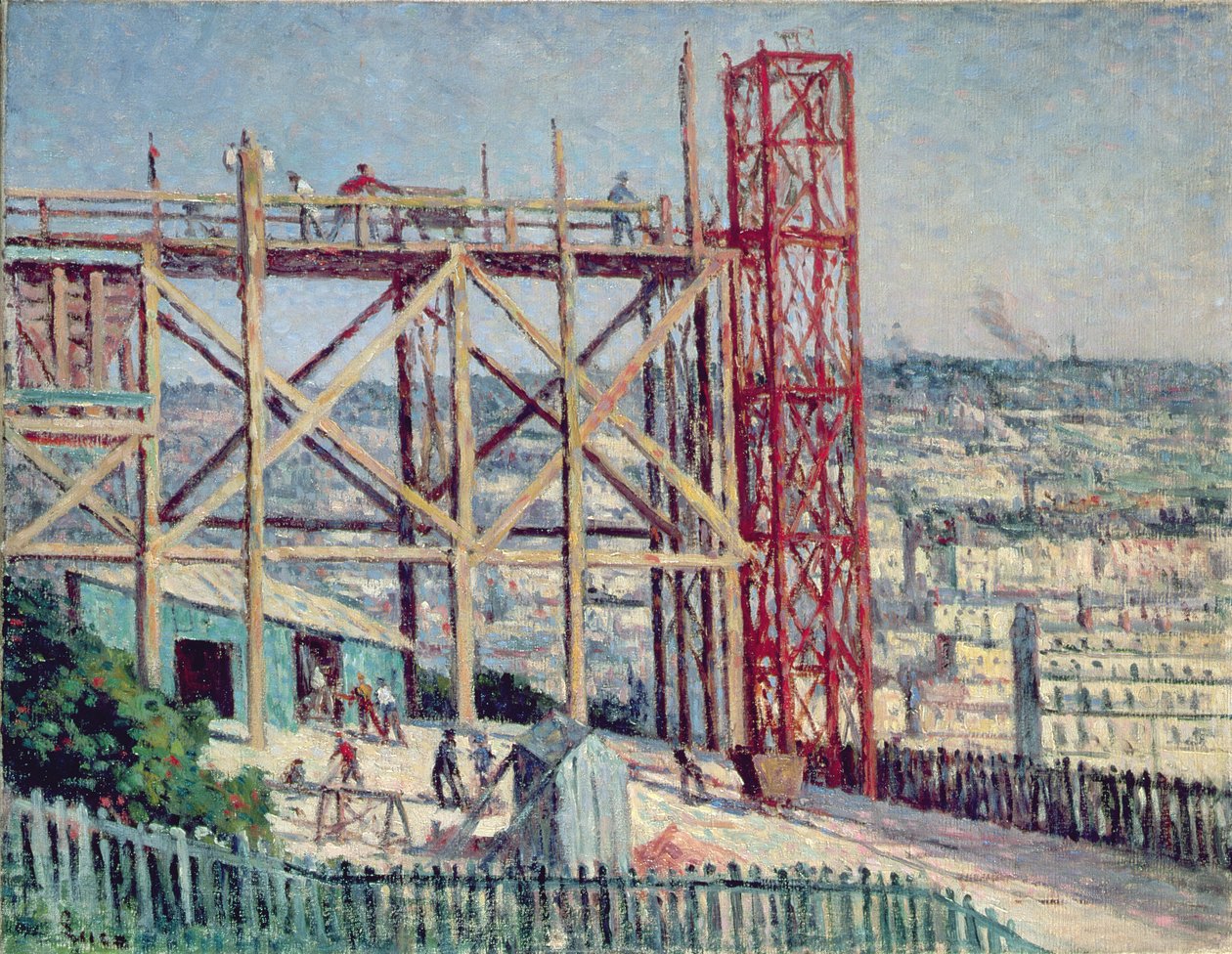 La construcción del Sacré Coeur de Maximilien Luce