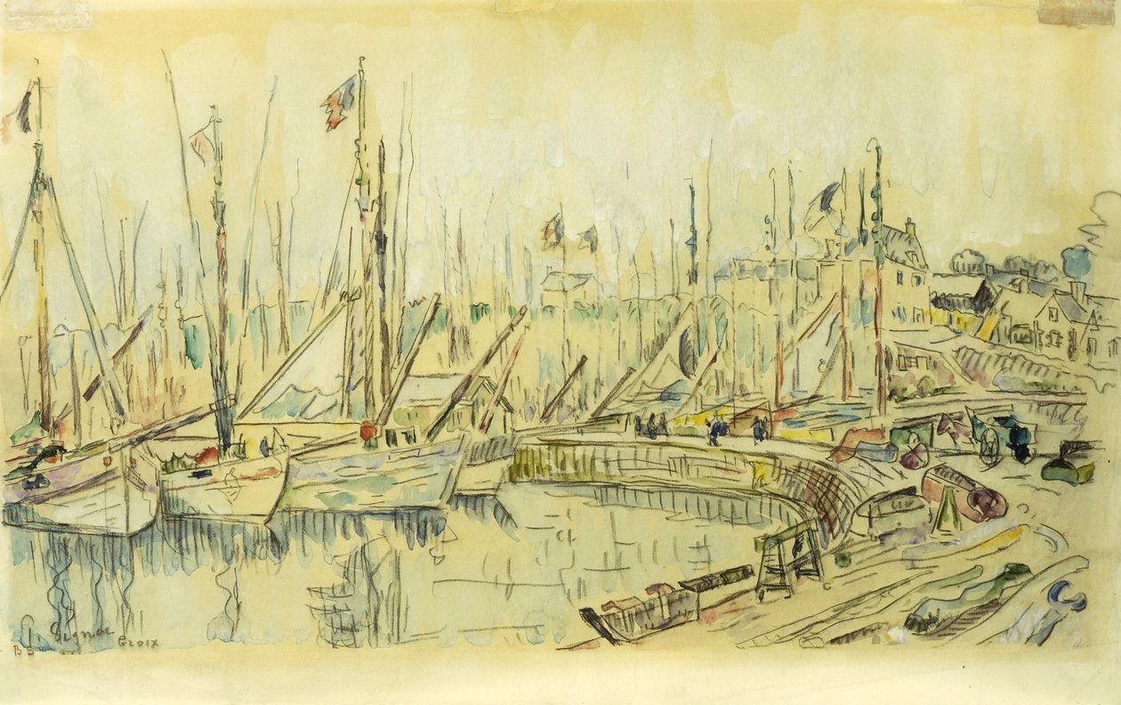 Barcazas en el Sena de Maximilien Luce