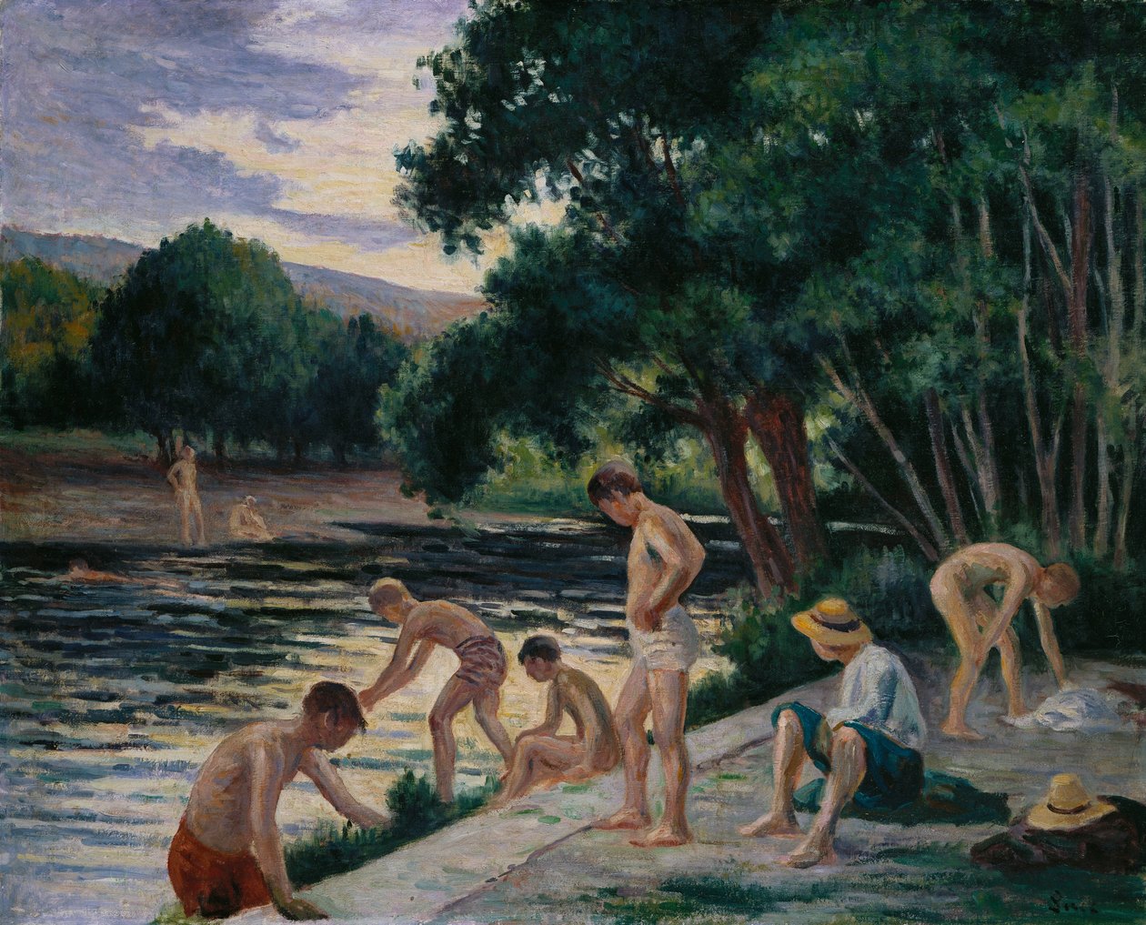 Bañistas en las Orillas del Cure de Maximilien Luce