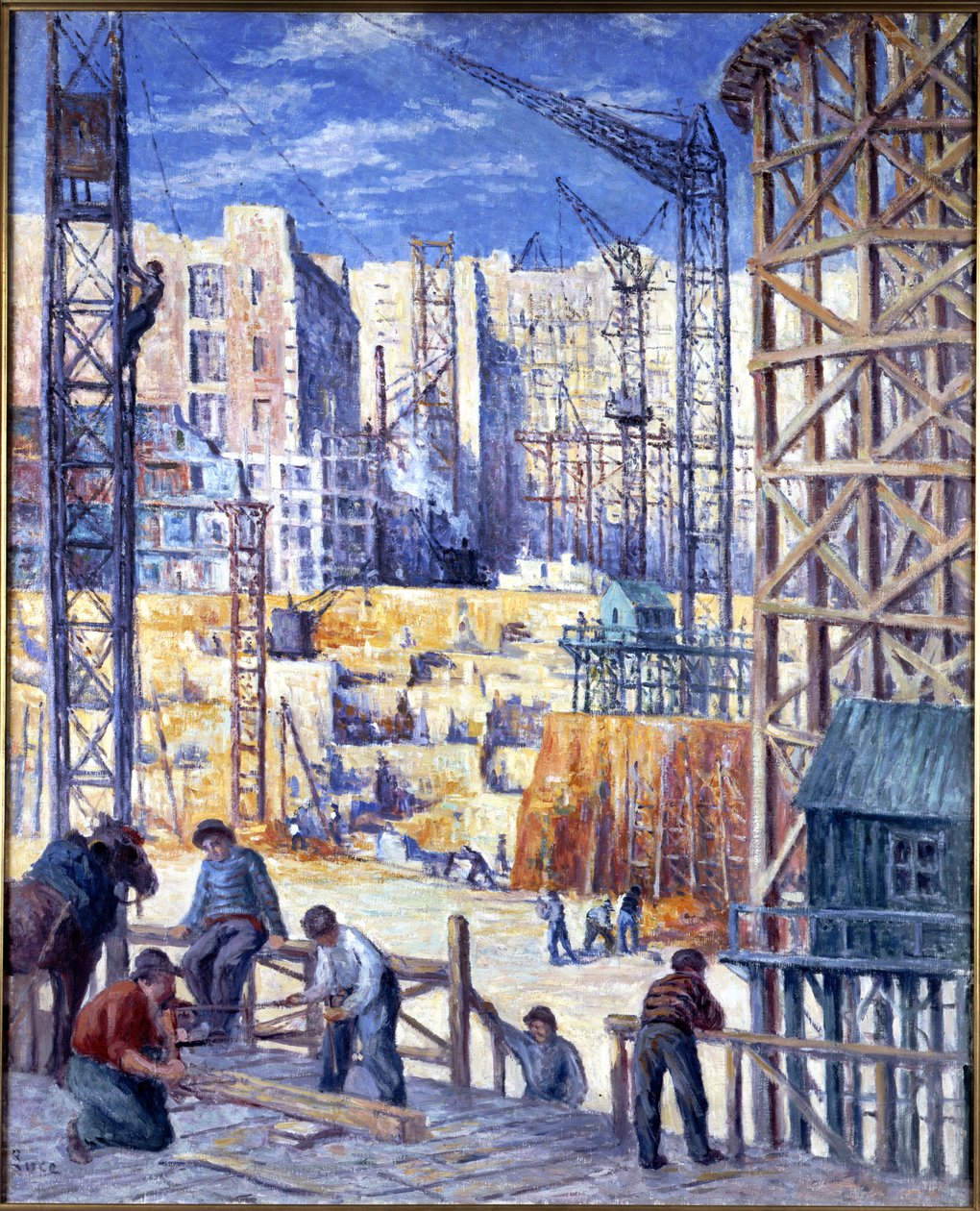 Sitio de construcción en París, quai de Passy, 1907 de Maximilien Luce