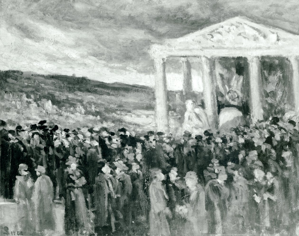 Entierro de Auguste Rodin en la Villa des Brillants, 1917 de Maximilien Luce