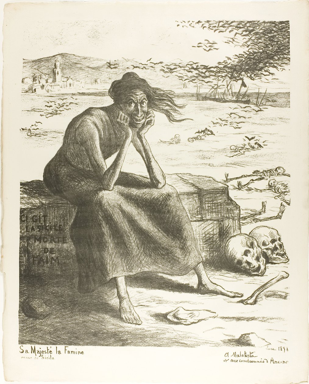 Su Majestad la Hambruna, Reina de Sicilia de Maximilien Luce