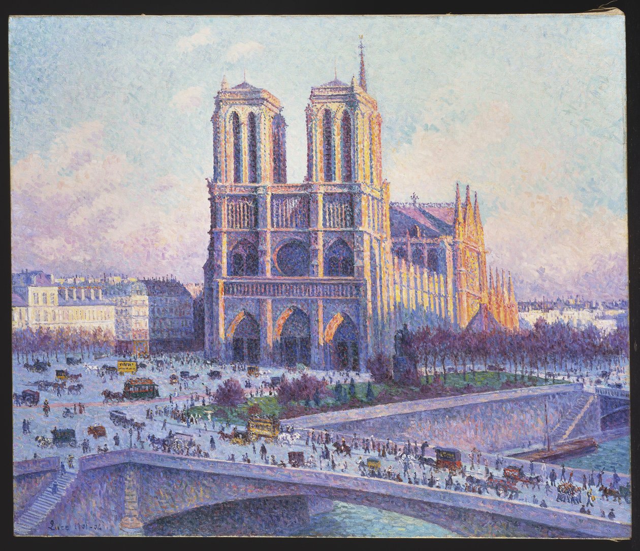 Notre Dame, París, vista desde el Quai Saint-Michel, 1901-04 de Maximilien Luce