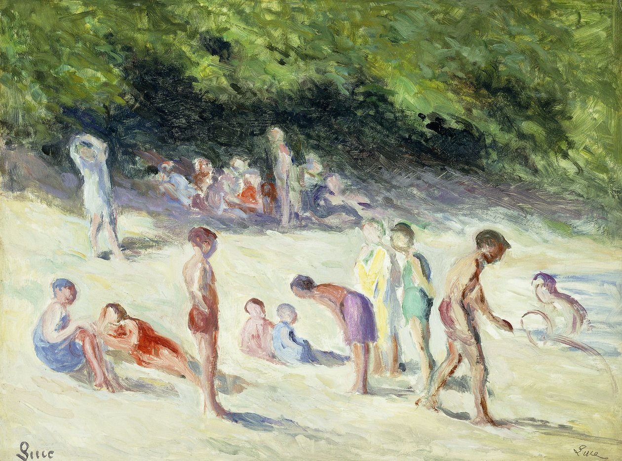 Los Bañistas de Mericourt, 1935 de Maximilien Luce
